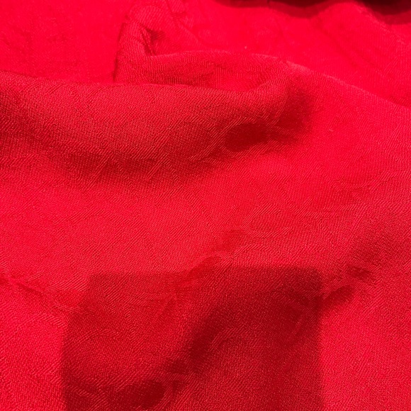 Calvin Klein red scarf (CK, print) - Picture 3 of 4